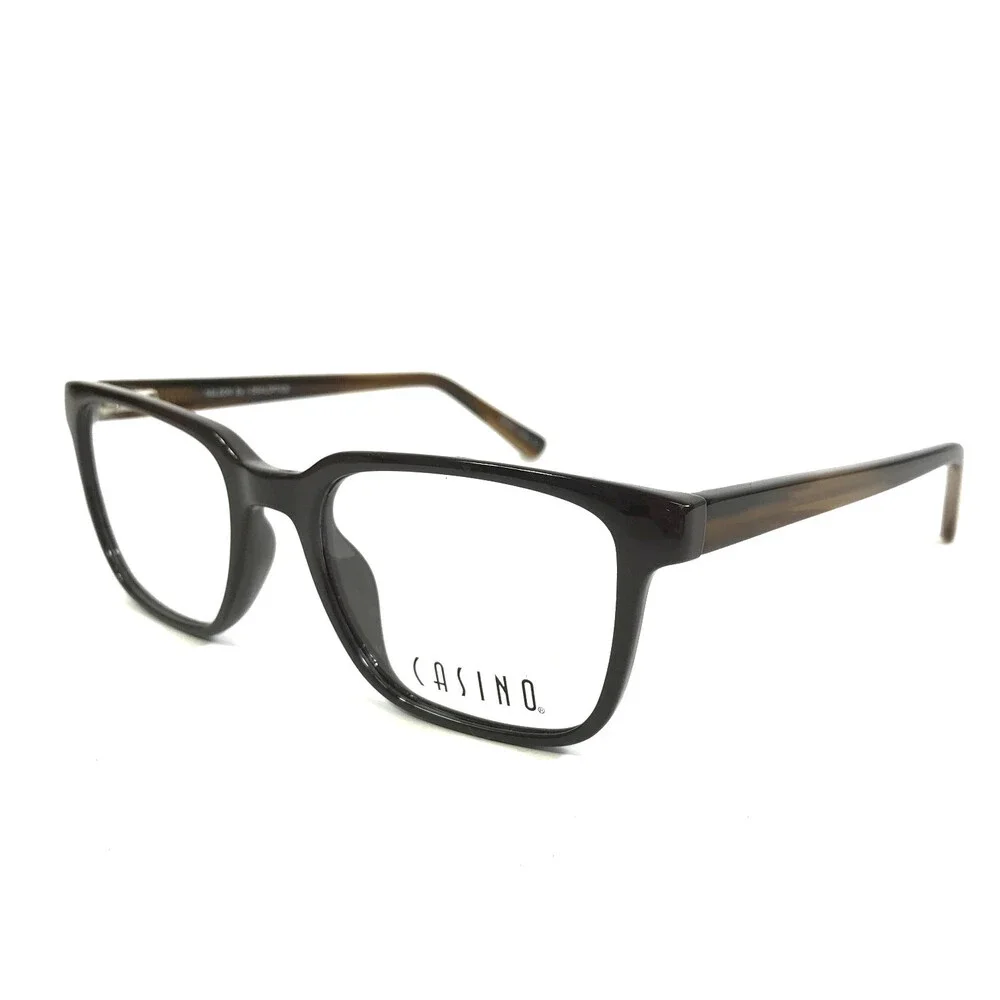 Casino Eyeglasses Frames NELSON CHOCOLATE Brown Square Full Rim 51-18-145